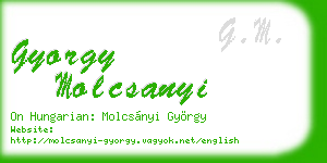 gyorgy molcsanyi business card