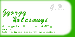 gyorgy molcsanyi business card
